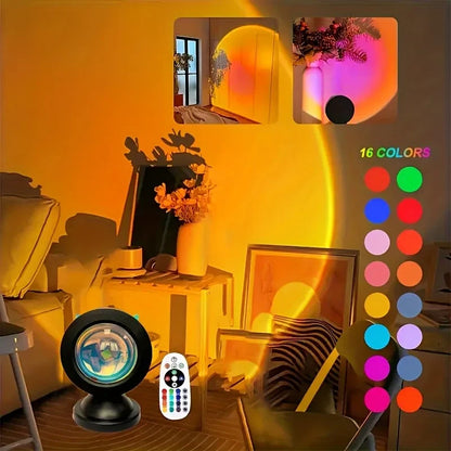 Lámpara proyector Sunset de 16 colores